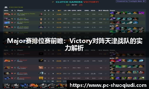 Major赛排位赛前瞻：Victory对阵天津战队的实力解析